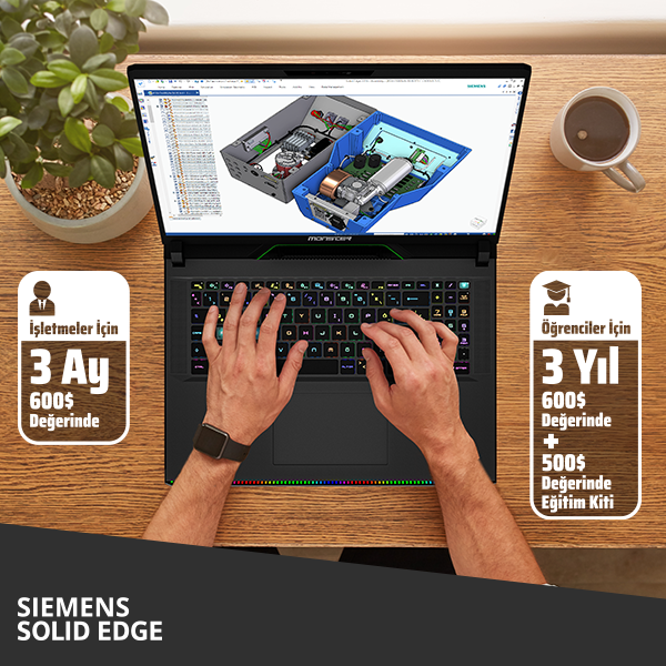 Seçili Monster Laptoplarda Siemens Solid Edge Fırsatını Kaçırma